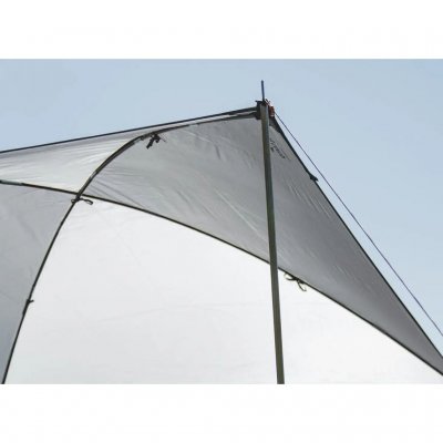 Universal sun canopy for motorhomes, caravans, camper vans, panel vans and minibuses.
