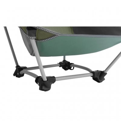 The chair has a strong steel frame.