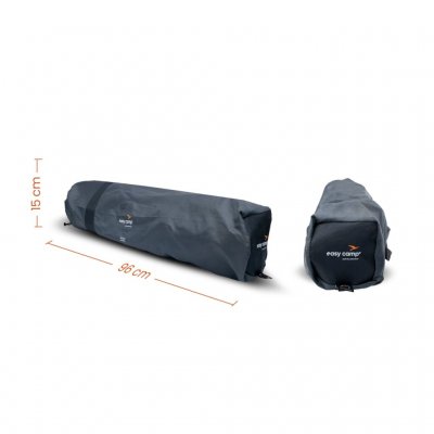 The chair can be packed and transported in the included carry bag.