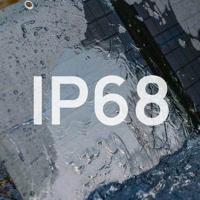 The solar panel can withstand being submerged under water.