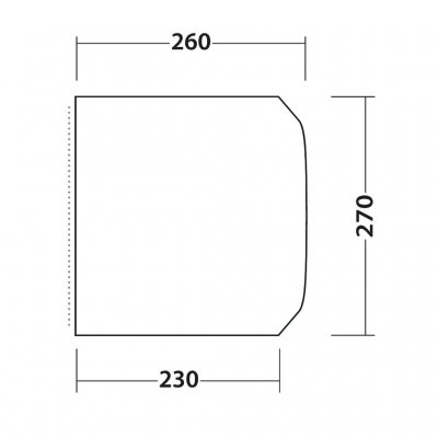 Floor plan for Outwell Fastlane 300 4-berth Annexe