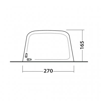 Dimensions for Outwell Fastlane 300 4-berth Annexe