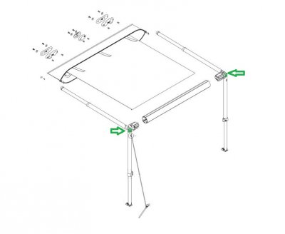 Fits the legs of the bag awning