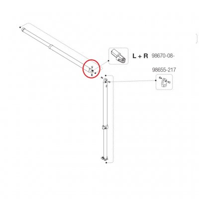 Bracket for arm Fiamma Caravanstore Zip