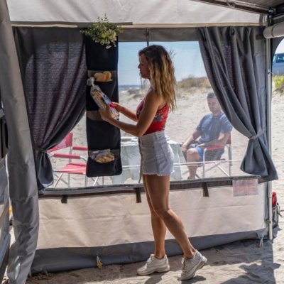 The curtains fit Fiamma Blocker Pro and Privacy Room.