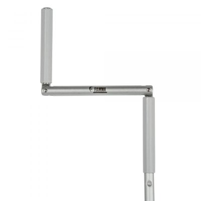 The awning crank has a folding handle