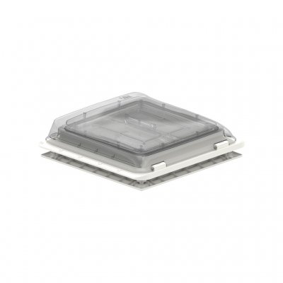 Fiamma Vent sunroof Crystal with transparent roof in closed position.
