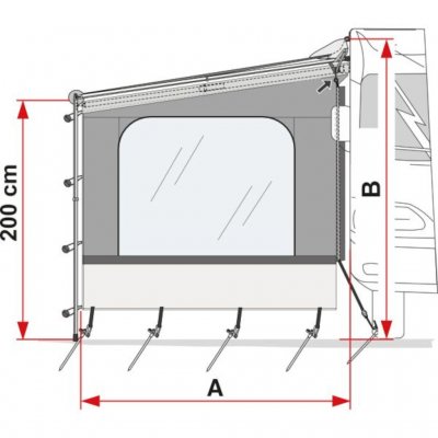 Fiamma Side W Side Wall - Without Mud Flap
