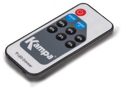 Control the lighting via the included remote control