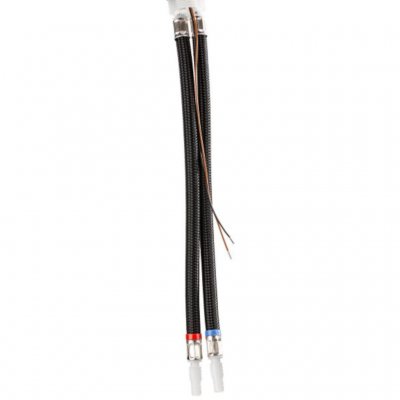With nylon flex hoses ø 10 mm