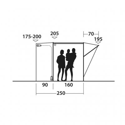 Height measurements for Outwell Fresno