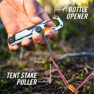 Gerber Stakeout a multi-tool perfect for camping and tenting.