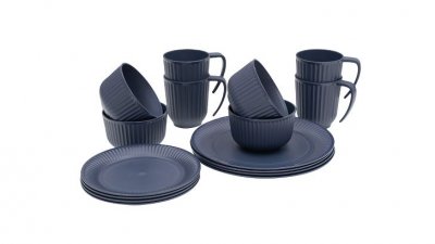 Outwell Delish Tableware Set for 4 People – Dark Blue