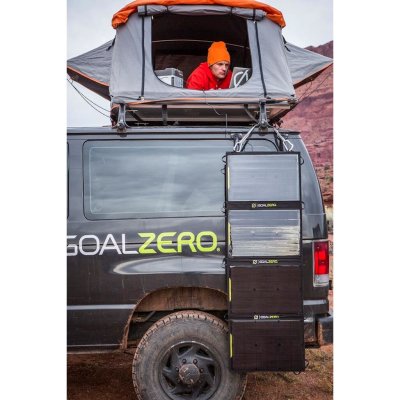 Hang it on the car or tent to charge your Goal Zero Yeti / Sherpa.