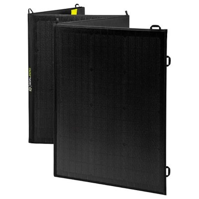 The solar panel is foldable so it takes up less space in the gasket.