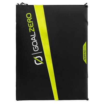 The solar panel Goal Zero Nomad 200 takes up little space in the package as it is folded.