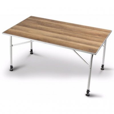 Water, heat and UV light resistant camping table. Dometic Zero Oak Large.