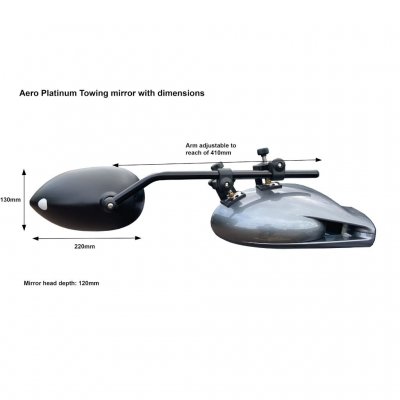 Dimensions for the rearview mirror