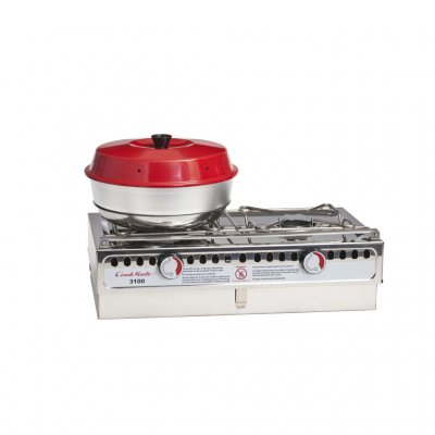 Cook food that requires an oven on the camping stove