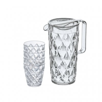 Koziol Pitcher 1.6 L with 4 Glasses