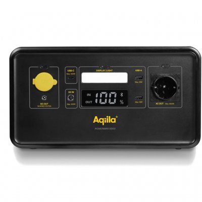 4 inputs - 230V, 12V, USB & DC In (solar)