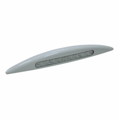 Dimatec door light for caravans and mobile homes in silver.