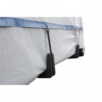 Hindermann corner protection for caravan and mobile home covers.