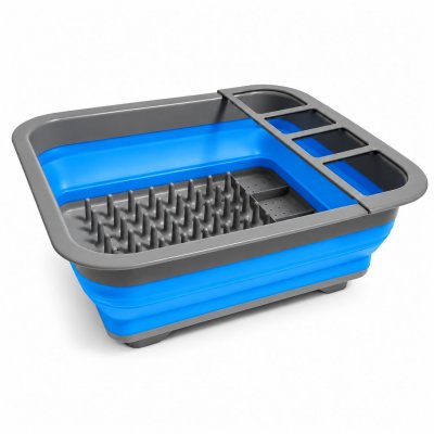 Foldable dish rack that takes up little space when not in use