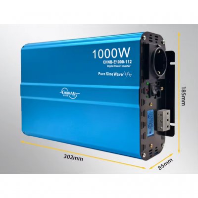 The inverter is easy to install in a caravan or motorhome thanks to its slim design.