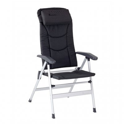 Isabella Thor, a camping chair with high backrest and small pack size.