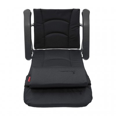 Larger armrests and firmer padding make for a comfortable camping chair.
