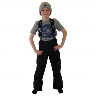 Smooth cover pants with removable braces, adjustable waist and side zipper.