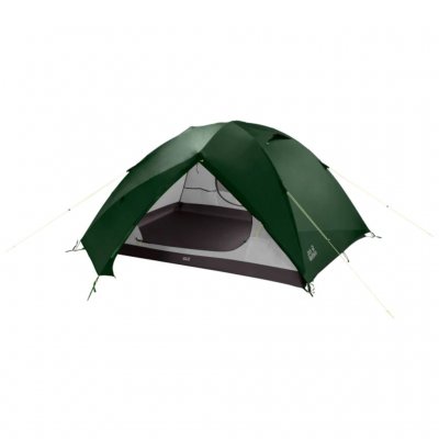 The Jack Wolfskin Skyrocket III is a completely independent 3-person dome tent with a very good performance in strong winds.