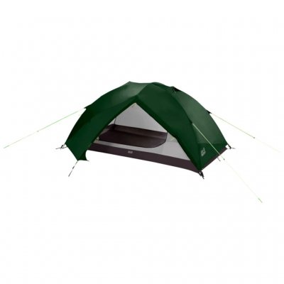 The Jack Wolfskin Skyrocket II is a completely independent 2-person dome tent with a very good performance in strong winds.