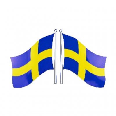 Self-adhesive Flag decal Sweden 12 x 8 cm