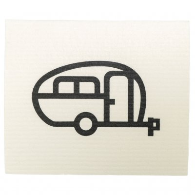 Dishcloth Caravan Retro - White