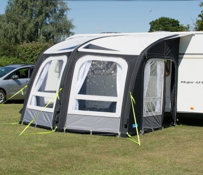 Door with rain on Kampa Dometic Ace Air Pro.