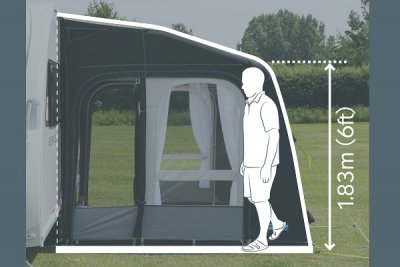 Angled tubes provide good height throughout the tent.