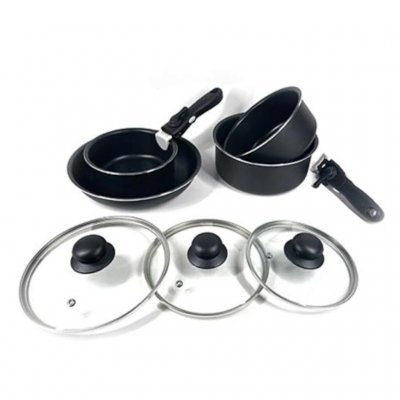 Smart Living Pot with Frying Pan - 9 Parts
