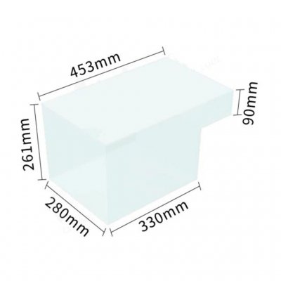 Dimensions for the cooling box