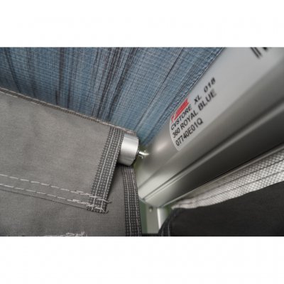 The side wall comes with an arm/rafter that extends from the caravan to the awning front.