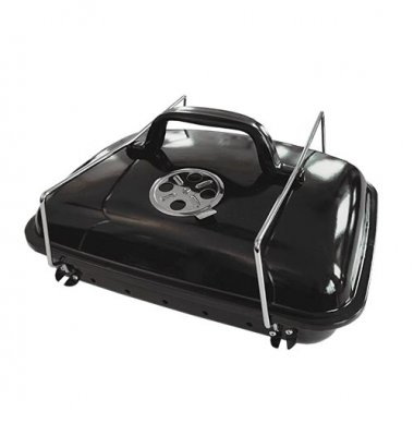 The barbeque takes up little space when folded