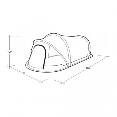Dimensions for the camping tent Outwell Nexion 2 Ocean.