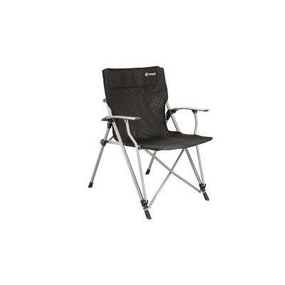 Stable folding camping chair with armrests