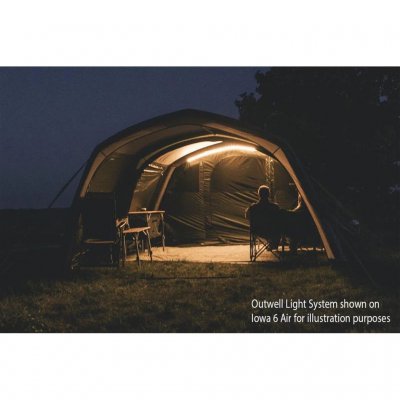 The Outwell Night Light System provides a pleasant light inside the tent.