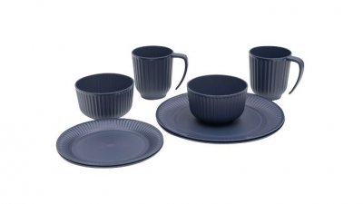 Outwell Delish Tableware Set for 2 People – Dark Blue
