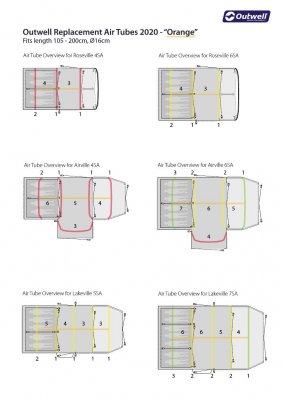 Air Tubes Orange - Outwell 2020