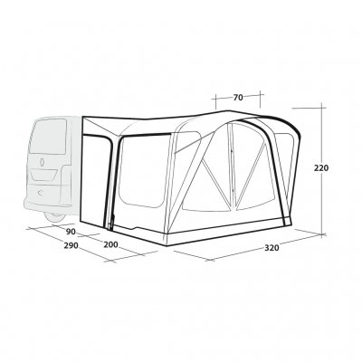 Dimensions for Outwell Park PowerAir