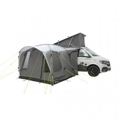 Outwell Pine Hills is a flexible car tent that attaches to the back of the car, to the side of the car or is used independently.