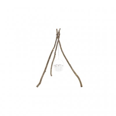 With this do-it-yourself kit you can quickly and easily build your own tripod for cooking over an open fire.